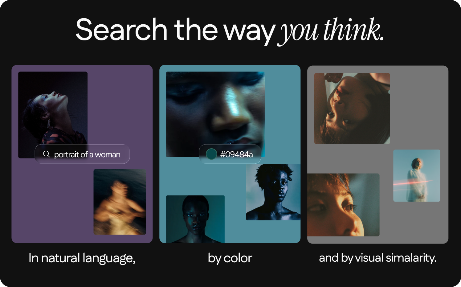 Suche in natürlicher Sprache, nach Farbe und visueller Ähnlichkeit